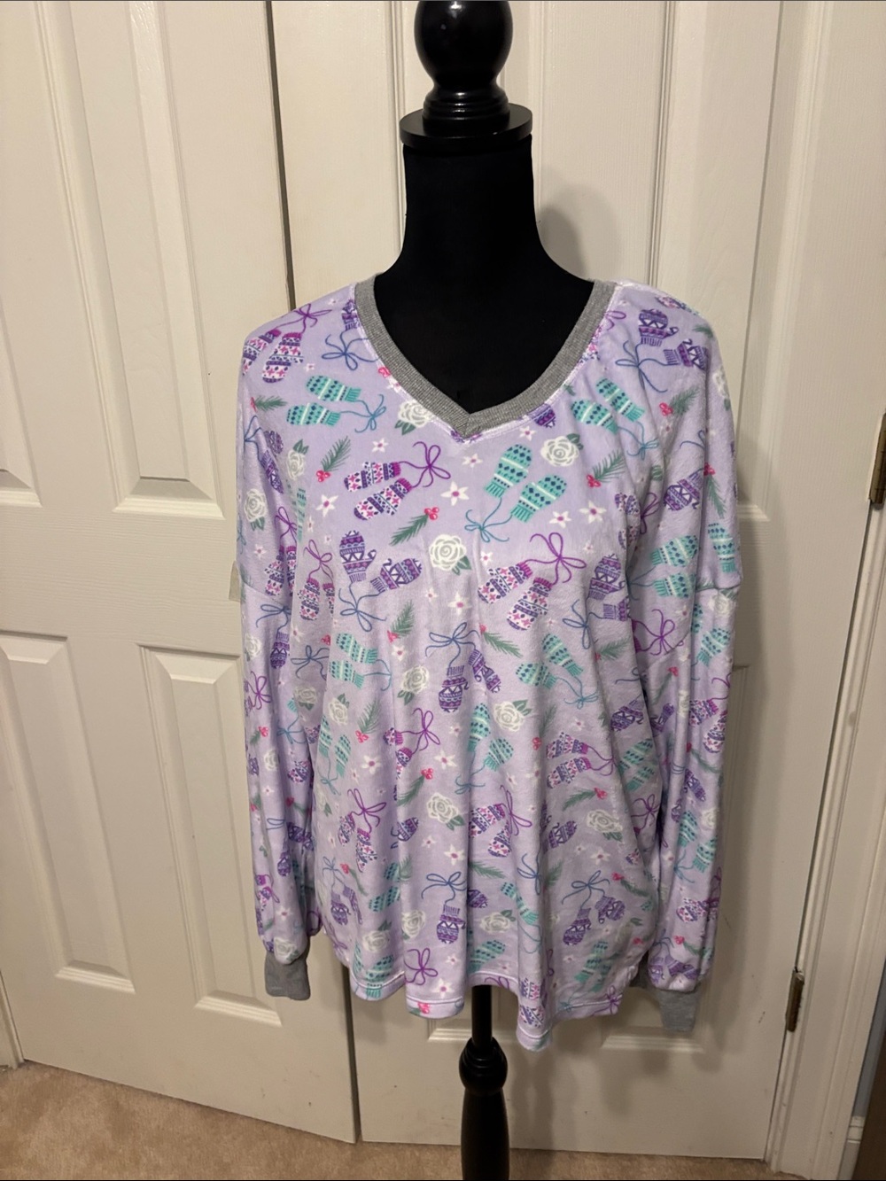 Cuddl Duds Crystal Fleece Pajama Set - Picture 2 of 10